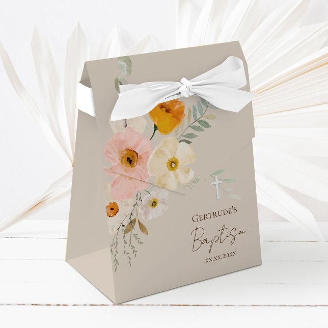 Caixa de buquê delicada do batismo (Criador carregado)