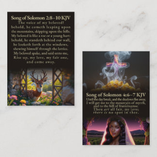 Caixa de Cartão KJV Song of Solomon 2:8-10 e 4:6-7