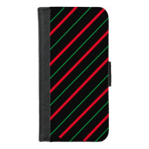 Caixa de Carteira do iPhone Festivo Candy Cane