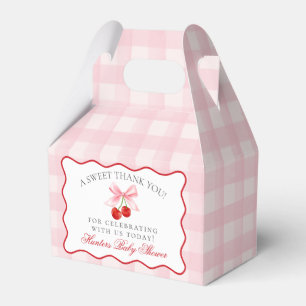 Caixa de Chá de fraldas de Coquetes Rosa Cereja
