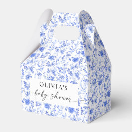 Caixa de Chá de fraldas Floral de Porcelain Azul