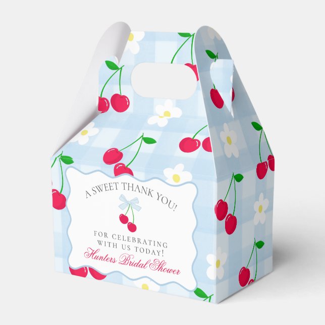 Caixa de Chá de panela de Coquete Azul Cherry Swee (Frente)