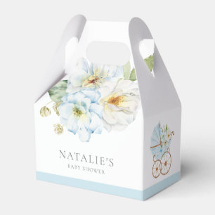 Caixa de Chá do Elegante Blue Floral Baby Boy