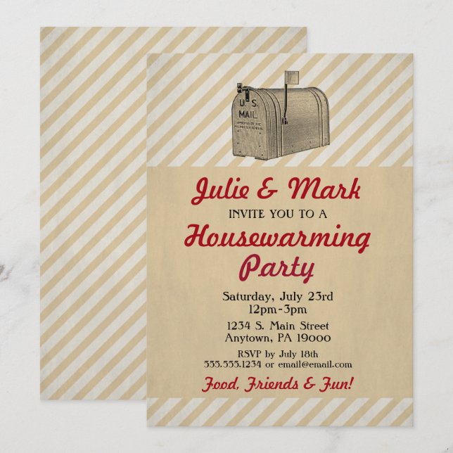 Caixa de Correio Russo do Convite para Uso Domésti (Frente/Verso)