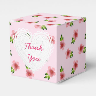 Caixa de Cupcake Flores Rosa