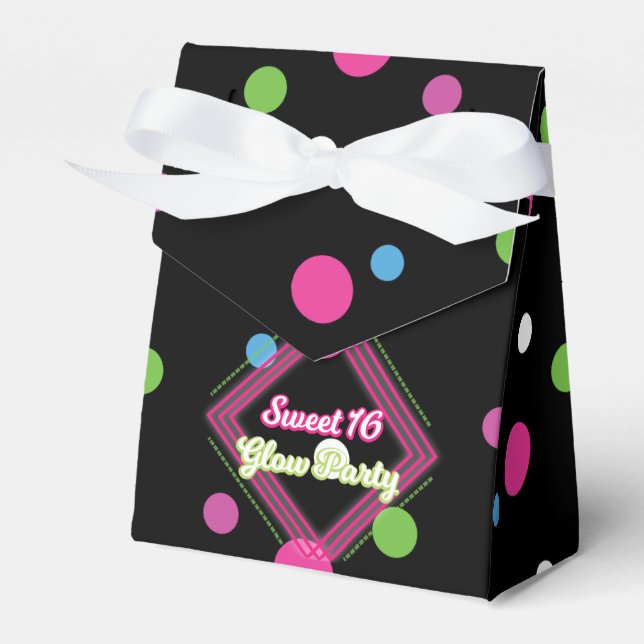 Caixa de Doces de Festa Sweet 16 Glow (Frente)