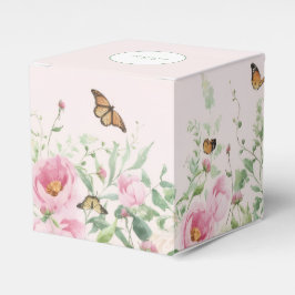 Caixa de Doces Mini Barra Floral Rosa Elegante Peô