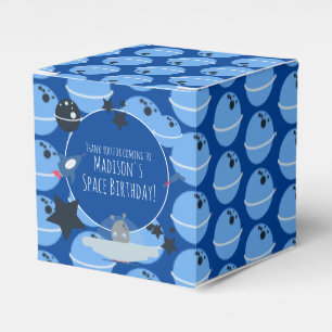 Caixa de Favor Azul com Tema de Alien para Anivers