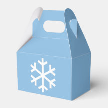 Caixa de Favor Azul Natal Floco de Neve Fofo