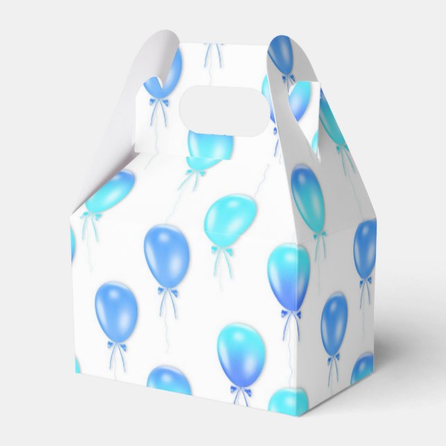 Caixa de favor Balão Azul de Aniversário (Frente)