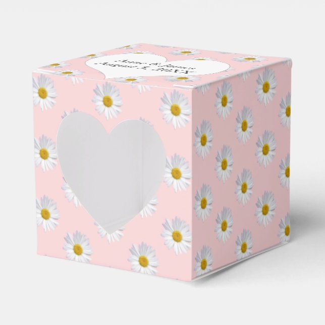 Caixa de Favor Blush Pink Com Daisies (Frente)