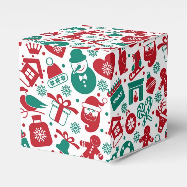 Caixa de Favor Clássico de Natal Candy Cane (Frente)