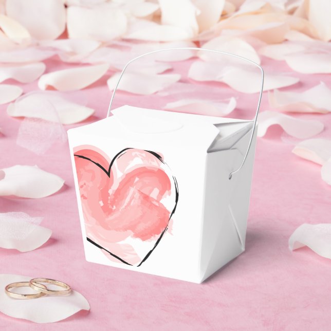 Caixa de favor com coração fofo (Casamento)