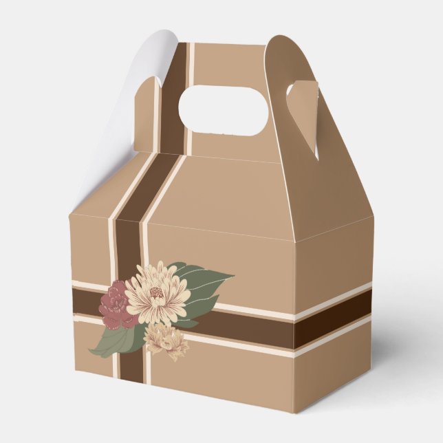 Caixa de Favor com Desenho de Fita com Acento Flor (Frente)
