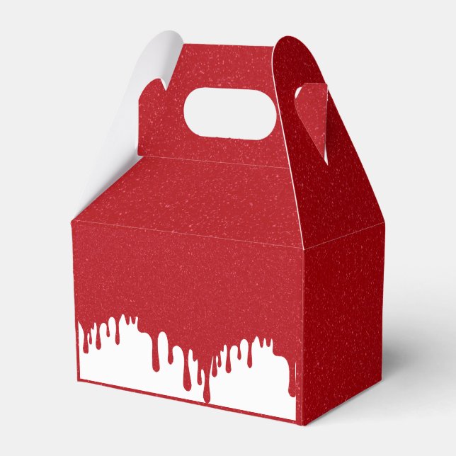 Caixa de Favor com Efeito de Gotejamento Vermelho  (Frente)
