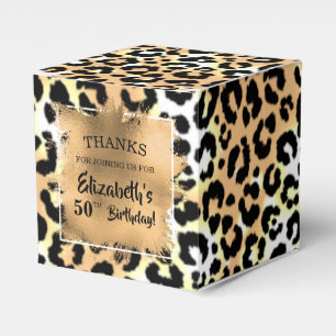 Caixa de Favor com Estampa de Leopardo