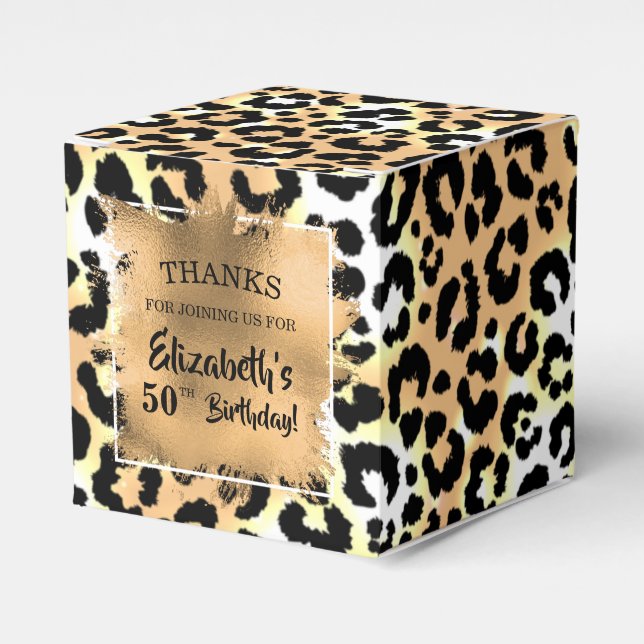 Caixa de Favor com Estampa de Leopardo (Frente)