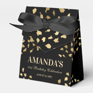 Caixa de Favor com Estampa de Leopardo Preto e Dou