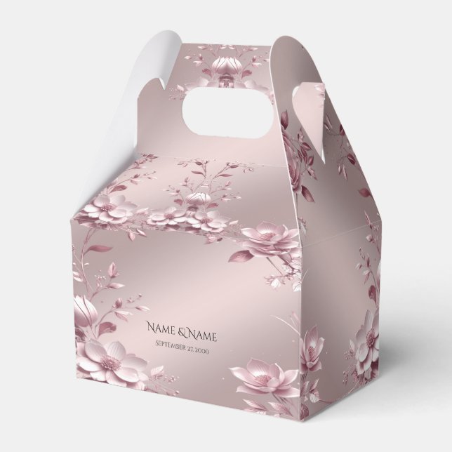 Caixa de Favor com Floral Rosa Delicado (Frente)