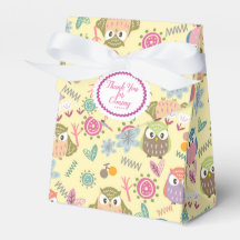 Caixa de Favor Coruja Fofa Amarela