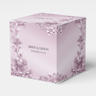 Caixa de Favor da Folhagem Floral Rosa