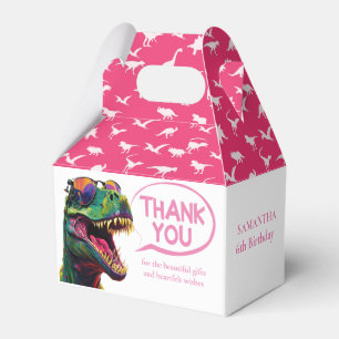 Caixa de Favor da Menina Rosa Legal Dinoasur