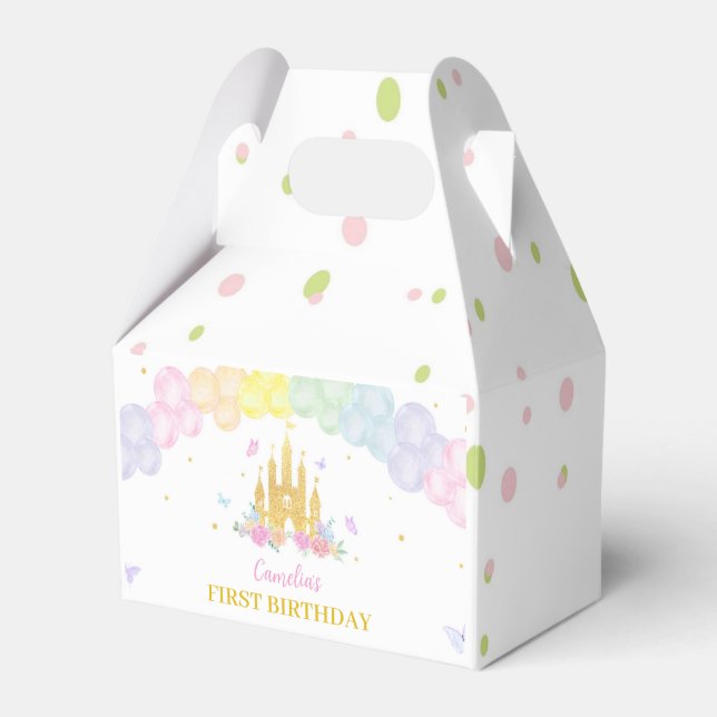 Caixa de Favor da Princesa de Aniversário, Dourada (Frente)