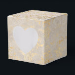 Caixa de Favor Damasko Vermelho Carmesim e Dourado<br><div class="desc">Caixa de favor damasco marfim vintage envelhecido com acentos de ouro para complementar a coleção abaixo.</div>