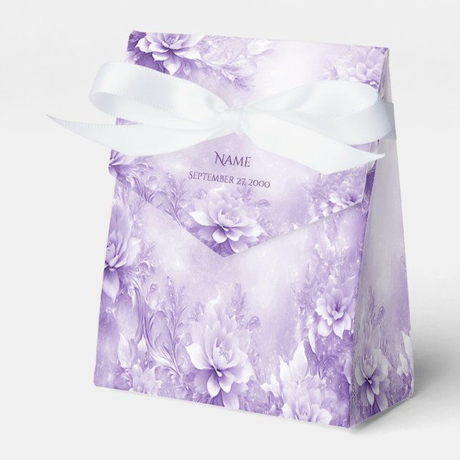 Caixa de Favor das Flores Brancas Roxas (Frente)