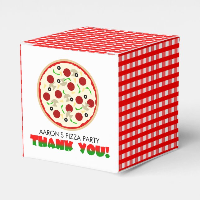 Caixa de Favor de Agradecimento da Festa de Pizza (Frente)
