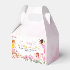 Caixa de Favor de Aniversário da Fada Floral Rosa