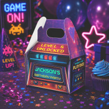 Caixa de Favor de Aniversário de Festa de Arcade R
