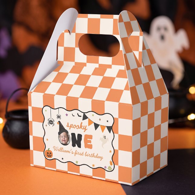Caixa de Favor de Aniversário de Halloween Xadrez  (Criador carregado)