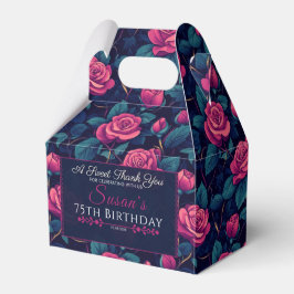 Caixa de Favor de Aniversário Rosa Tendência para 