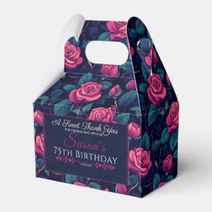 Caixa de Favor de Aniversário Rosa Tendência para 