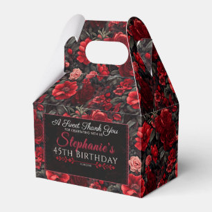 Caixa De Favor De Aniversário Trendy Rosa Para A M