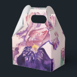 Caixa de Favor de Bolo de Casamento Iris Roxa<br><div class="desc">Caixas de Favor de Bolo de Casamento Iris,  Totalmente Personalizáveis. Projetado a partir de uma das minhas pinturas aquarela.</div>