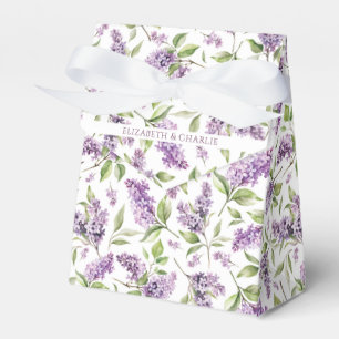 Caixa de Favor de Casamento de Primavera Lilacs Ro