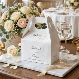 Caixa de Favor de Casamento em Mármore Elegante