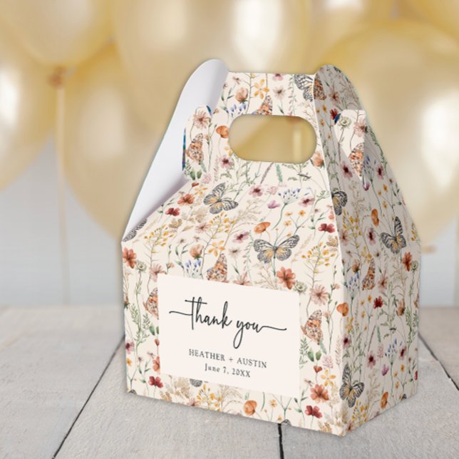 Caixa de Favor de Casamento Floral Boho (Floral Boho Wedding Favor Box
)