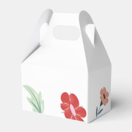 Caixa de Favor de Casamento Floral Colorida Alegre