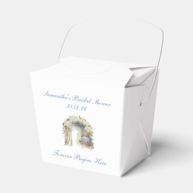 Caixa de Favor de Casamento Floral Sonhador (Frente)