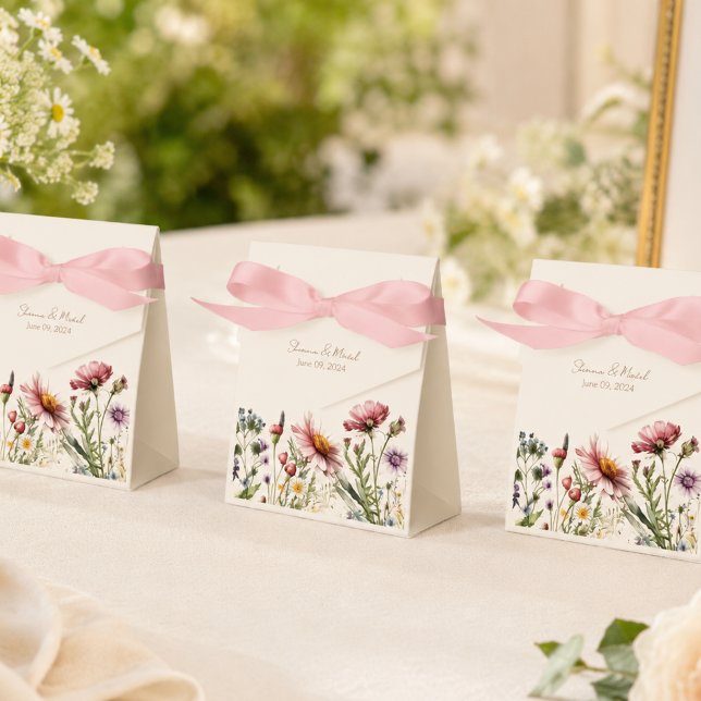 Caixa de Favor de Casamento Jardim de Flores Silve (Criador carregado)