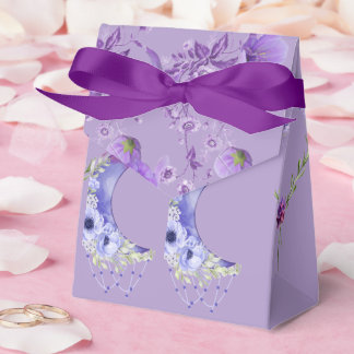 Caixa de Favor de Casamento Lua Lavanda Elegante