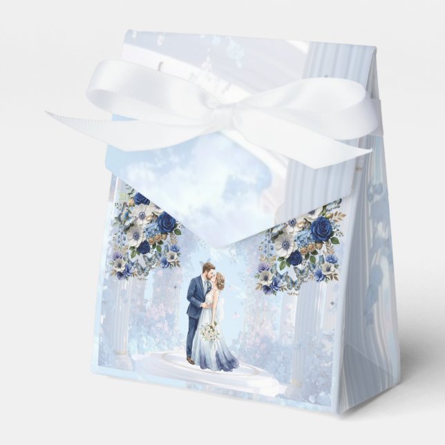 Caixa de Favor de Casamento Something Blue (Frente)