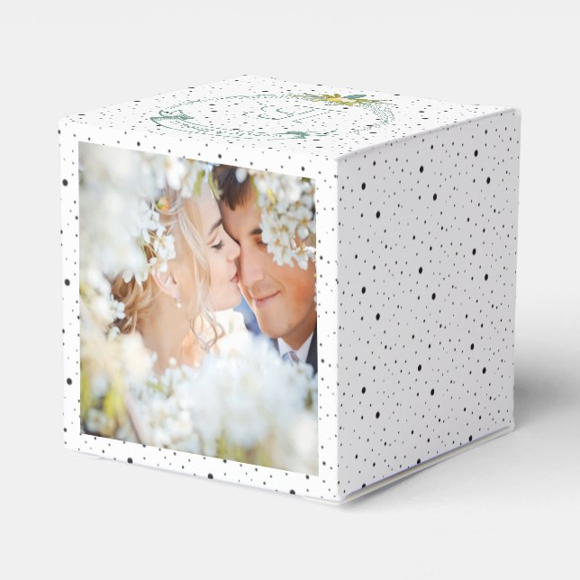 Caixa de Favor de Casamento Suas Fotos Nomes de Mo (Verso)