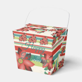 Caixa De Favor De Chocolate Adorável Flor, Em Verm