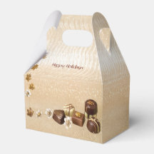 Caixa de Favor de Chocolates Sortidos com Flores