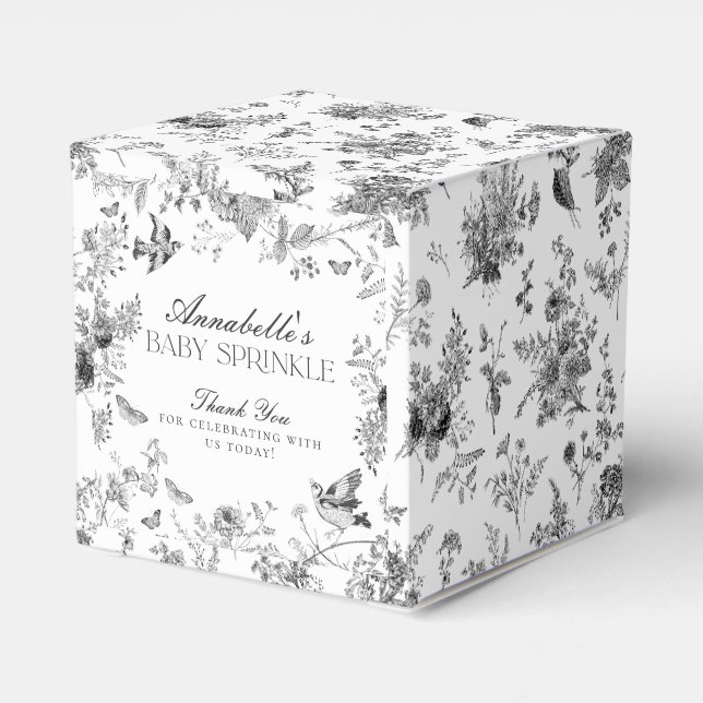 Caixa de Favor de Chuva de Bebê Floral Toile De Jo (Verso)