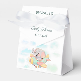 Caixa de Favor de Chuveiro de Bebê Elefante de Aqu